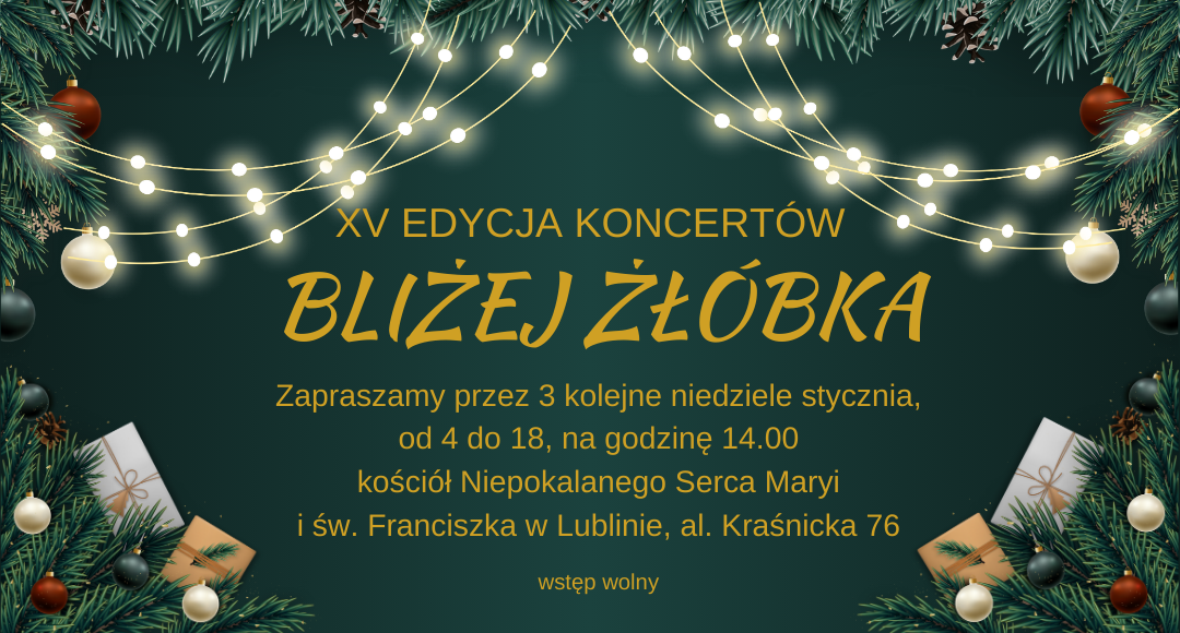 XV edycja Koncertów „Bliżej żłóbka” na Poczekajce
